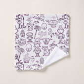Halloween amusant violet (Gant de toilette)