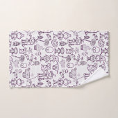 Halloween amusant violet (Serviette à main)