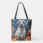 Halloween Anatolian Shepherd met pompoenen eng Draagtas (Achterkant)