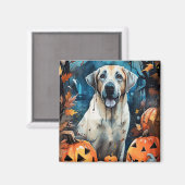 Halloween Anatolian Shepherd met pompoenen eng Magneet (Voorkant / Achterkant)