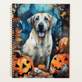 Halloween Anatolian Shepherd met pompoenen eng Planner (Voorkant)