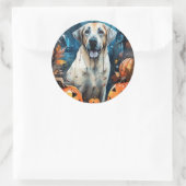 Halloween Anatolian Shepherd met pompoenen eng Ronde Sticker (Tas)