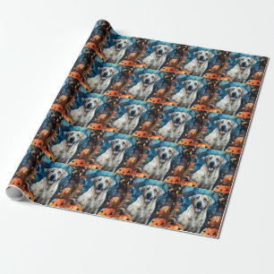 Halloween Anatolische Herdershond Met Pompoenen Gr Cadeaupapier