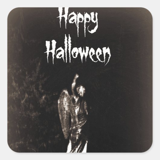Halloween Angel Vierkante Sticker (Voorkant)