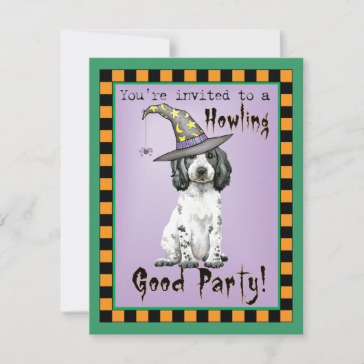 Halloween Anglais Cocker Spaniel Invitation (Devant)