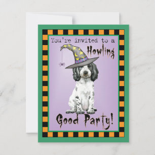 Halloween Anglais Cocker Spaniel Invitation