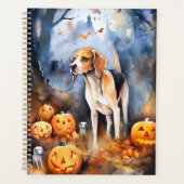 Halloween Anglais Foxhound Avec Citrouille (Devant)