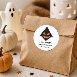 Halloween Angstaanjagend Gezicht – Trick or Treat Ronde Sticker