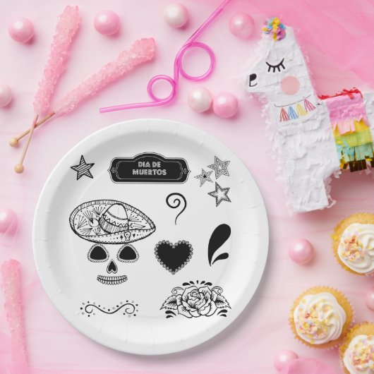 Halloween angstaanjagend patroon papieren bordje (Feest)