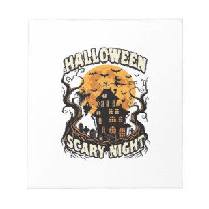 Halloween Angstaanjagende Nacht Spokenhuis Vollema Notitieblok