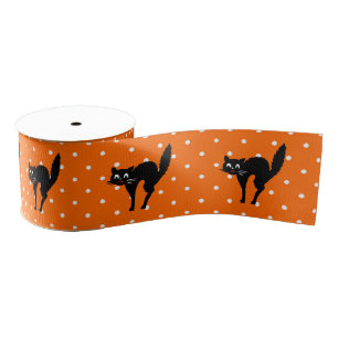 Halloween Angstkat Grosgrain Lint