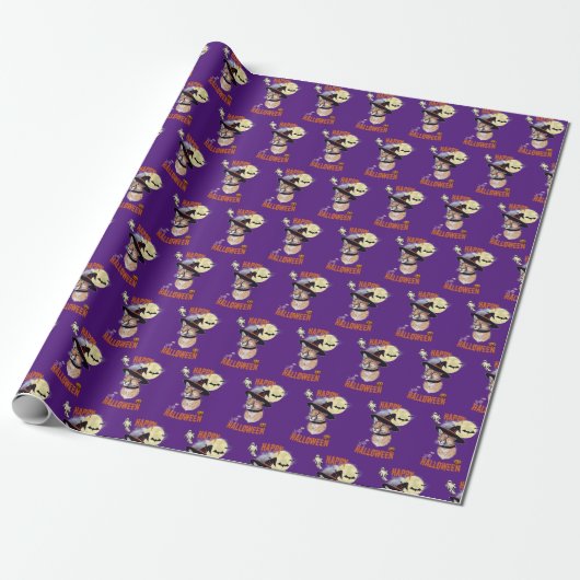 halloween animals cadeaupapier (Uitgerold)
