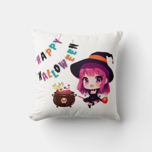 Halloween/anime/heks/toverketel kussen