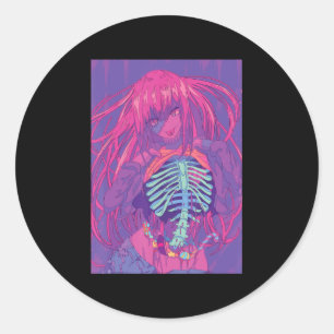 Halloween Anime Spooky Anime Girl Waifu Scary Ronde Sticker