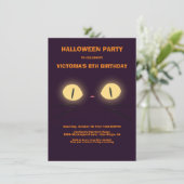 Halloween Anniversaire Chat Eyes invitations (Debout devant)