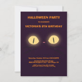 Halloween Anniversaire Chat Eyes invitations (Devant)