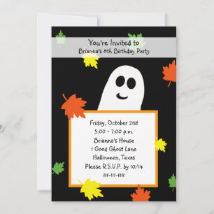Halloween Anniversaire Fête Invitation Fantôme d'a