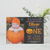 Halloween Anniversaire Fête Invitation Photo (Debout devant)
