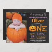 Halloween Anniversaire Fête Invitation Photo (Devant / Derrière)