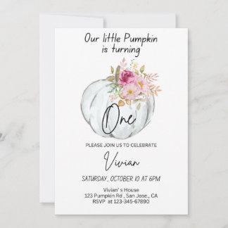 Halloween Anniversaire Invitation Citrouille Invit