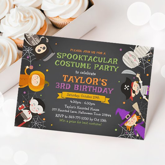 Halloween Anniversaire Invitation Costume fête