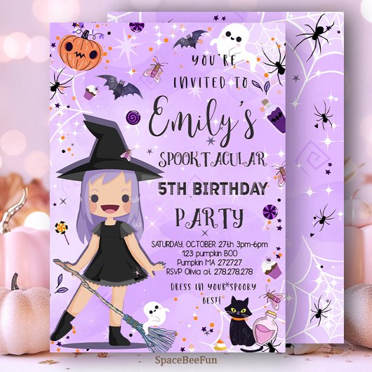 Halloween Anniversaire Invitation Costume Fête Fil