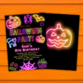 Halloween Anniversaire Invitation Enfants Neon Par