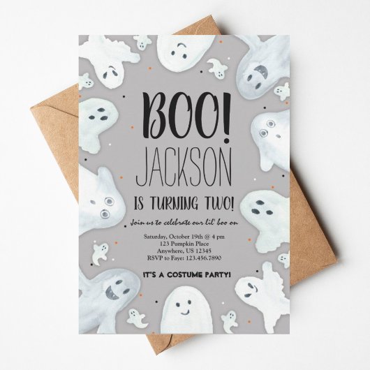 Halloween Anniversaire Invitation Garçon