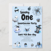 Halloween Anniversaire Invitation Garçons Éffrayan (Devant)