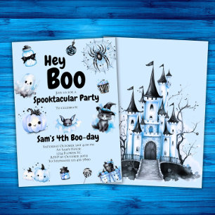Halloween Anniversaire Invitation Garçons Hey Boo 