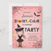 Halloween Anniversaire Invitation sorcière fête d' (Devant)