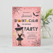 Halloween Anniversaire Invitation sorcière fête d' (Debout devant)