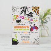 Halloween Anniversaire Invitation Spooktacular Par (Debout devant)