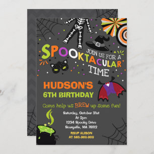 Halloween Anniversaire Invitation Spooktacular Par