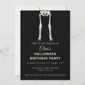 Halloween Anniversaire Skeleton Party Invitation (Devant)