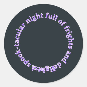 Halloween Ansichtkaart Ronde Sticker