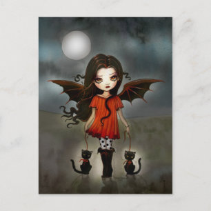Halloween Ansichtkaart Schattige Kleine Vampier Briefkaart