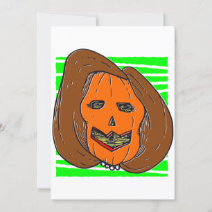 Halloween anti Nancy Pelosi pompoen monster Kaart