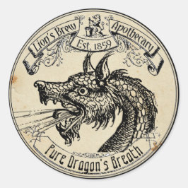 Halloween  Apothecary Dragon's Breath Ronde Sticker