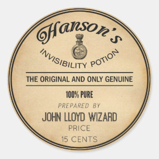 Halloween Apothecary Onzichtbaarheid Positie Ronde Sticker