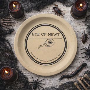 Halloween Apotheek Oog Van De Watersalamander Papieren Bordje