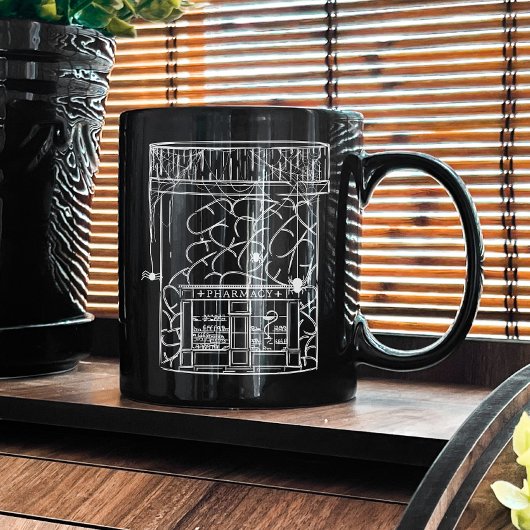 Halloween apotheek technicus, grappige apotheker koffiemok