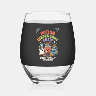 Halloween Apotheek Toverdrank Bemanning Wijnglas Zonder Voet