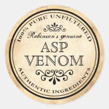 Halloween apotheker asp venom label