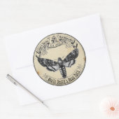 Halloween apotheker Death's Head Moth Ronde Sticker (Envelop)