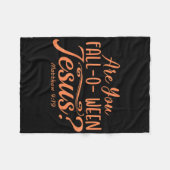Halloween Are You Herfst-o-ween Jesus Matthew Chri Fleece Deken (Voorkant (Horizontaal))