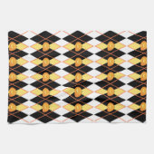 Halloween Argyle Jack-o-lantern Pumpkin Theedoek (Horizontaal)