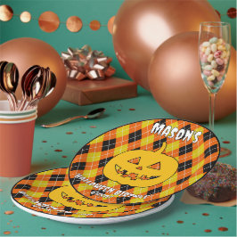 Halloween Argyle jack op lantaarn Papieren Bordje