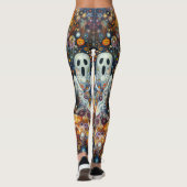Halloween Art Déco Fantômes Leggings Éffrayants (Dos)