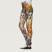 Halloween Art Déco Fantômes Leggings Éffrayants (Gauche)